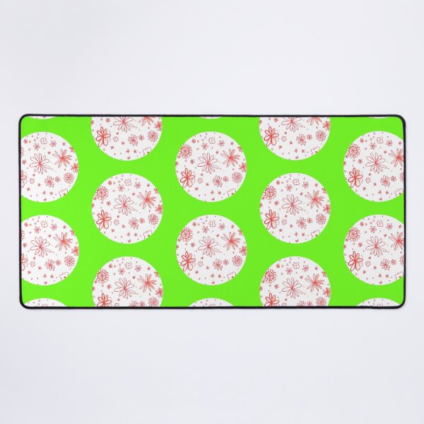 Item preview, Red and white floral painting on green background designed and sold by lausn.