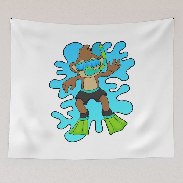 Item preview, Monkey Diver Snorkel Diving designed and sold by Snabdesign84.