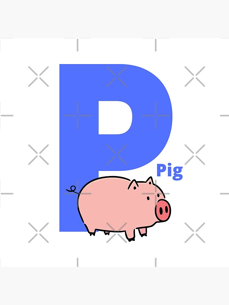 p-for-pig-alphabet-and-animals-poster-for-sale-by-cherietree