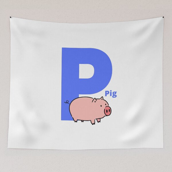 Item preview, P for Pig - Alphabet and Animals designed and sold by CherieTree.