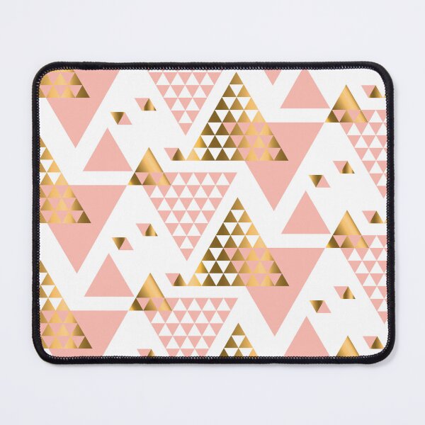Item preview, Pink and Gold Foil Pyramids Triangles designed and sold by Pink Pineapple Works.