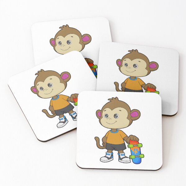Item preview, Monkey as Skater with Skateboard designed and sold by Snabdesign84.
