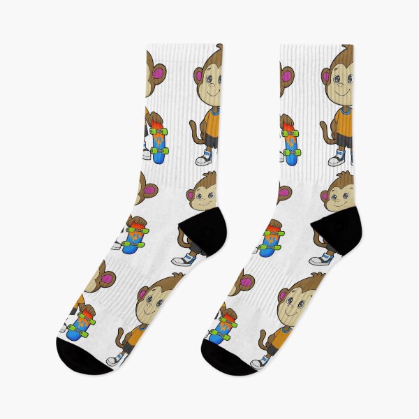 Item preview, Monkey as Skater with Skateboard designed and sold by Snabdesign84.
