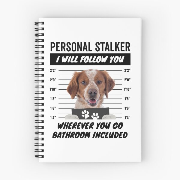 Item preview, Personal Stalker Dog – Liver and White Brittany Spaniel designed and sold by More Cute Dogs.