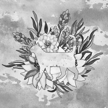 Artwork thumbnail, Gray Bouquet Cat by petsblogs