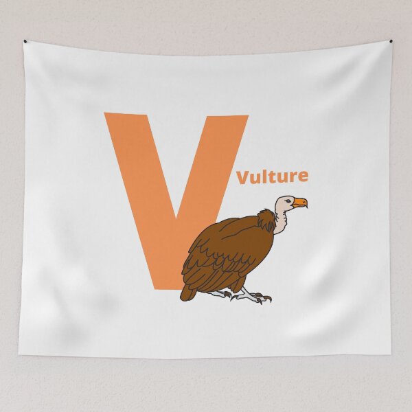 Item preview, V for Vulture - Alphabet and Animals designed and sold by CherieTree.