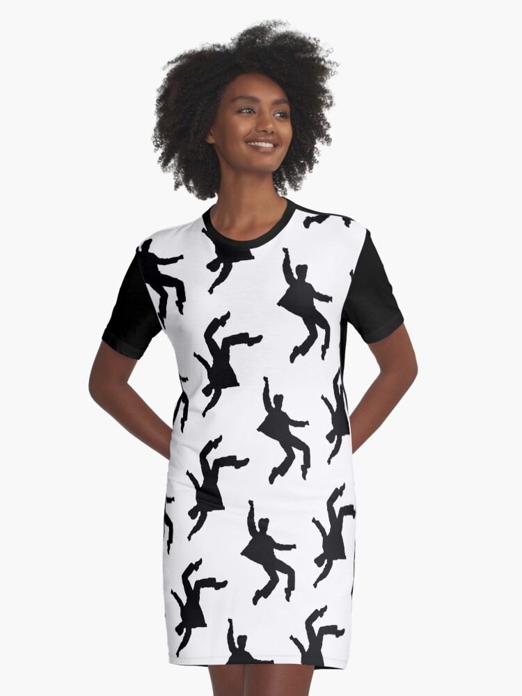 Thumbnail 1 of 5, Graphic T-Shirt Dress, B&W Elvises designed and sold by XOOXOO.