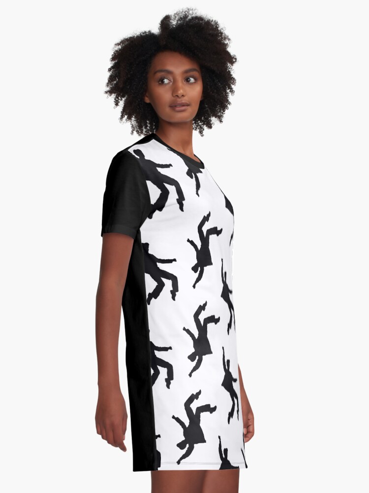 Thumbnail 2 of 5, Graphic T-Shirt Dress, B&W Elvises designed and sold by XOOXOO.