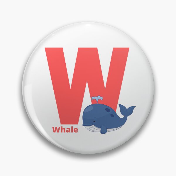 Item preview, W for Whale - Alphabet and Animals designed and sold by CherieTree.