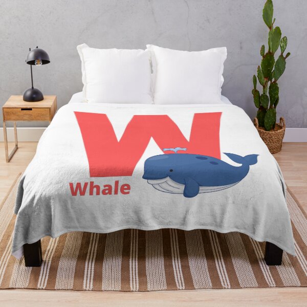 Item preview, W for Whale - Alphabet and Animals designed and sold by CherieTree.