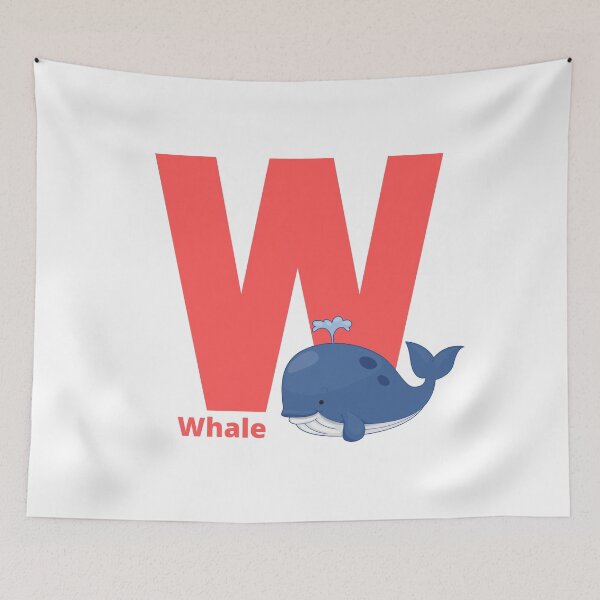 Item preview, W for Whale - Alphabet and Animals designed and sold by CherieTree.