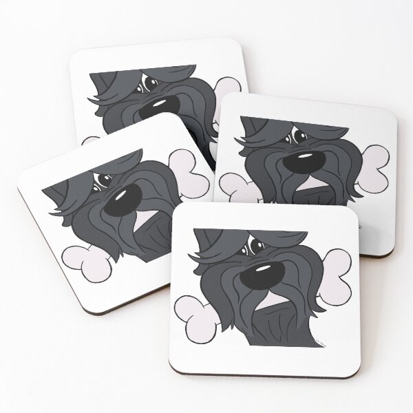 Item preview, Bouvier des Flandres with bone designed and sold by LivHana.
