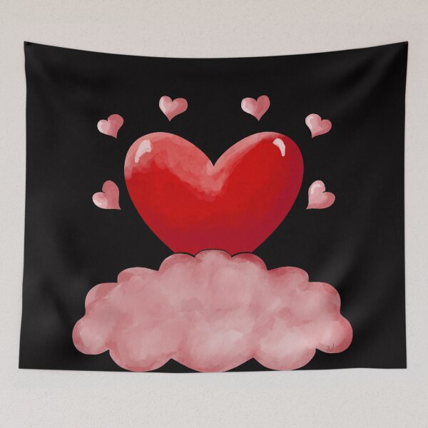 Item preview, Hearts on Clouds Dark designed and sold by LadyTaneli.