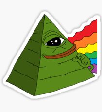 Illuminati Pepe Sticker