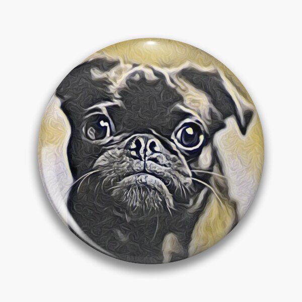 Item preview, Realistic Portrait Puppy Pug Life Fine Art designed and sold by TheWildFlix.