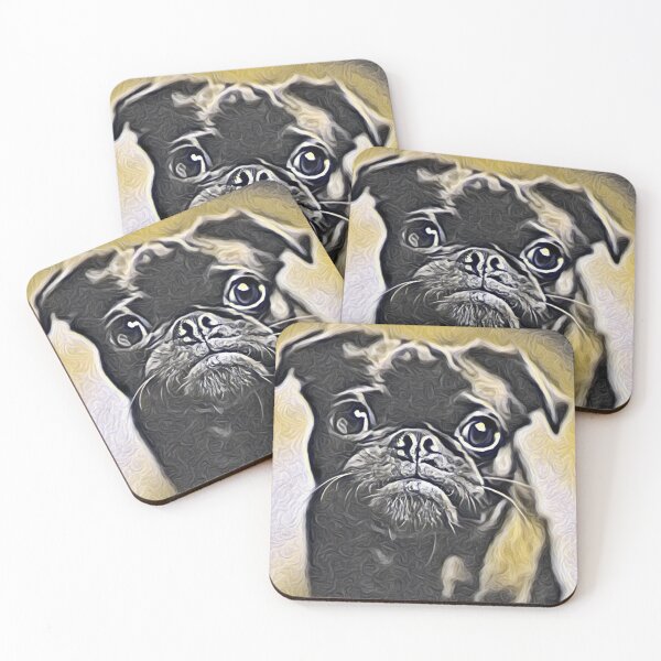 Item preview, Realistic Portrait Puppy Pug Life Fine Art designed and sold by TheWildFlix.