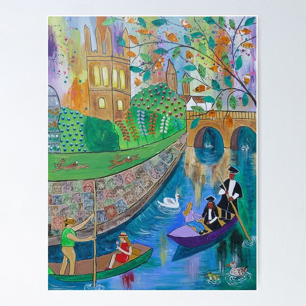 Item preview, Punting by Magdalen Bridge Oxford designed and sold by Casimirasart.