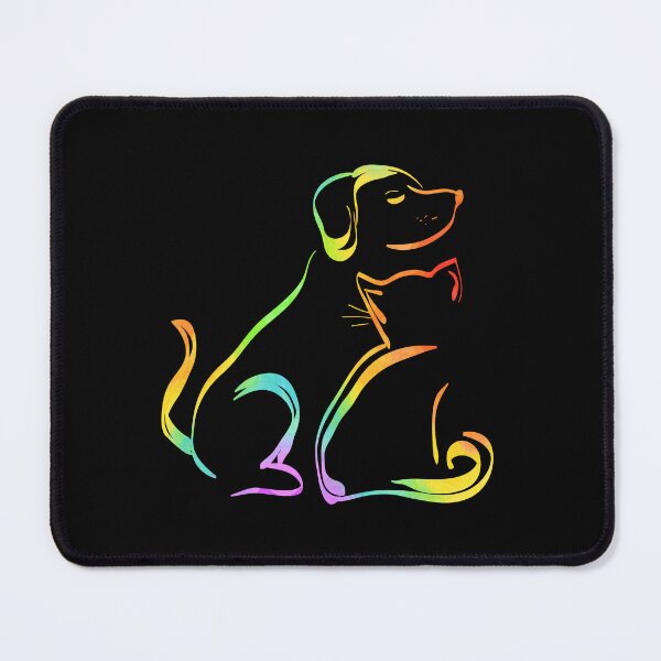 Item preview, Dog and Cat Best Friends - Rainbow designed and sold by FaithAndForest.