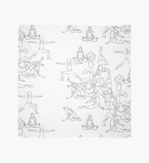 Yoga Asanas - drawing Scarf