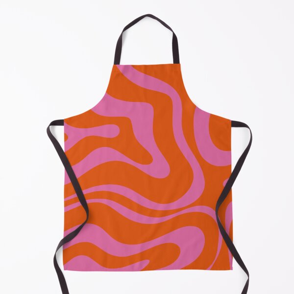 Item preview, Modern Retro Liquid Swirl Abstract Pattern Square in Red Orange and Hot Pink designed and sold by kierkegaard.