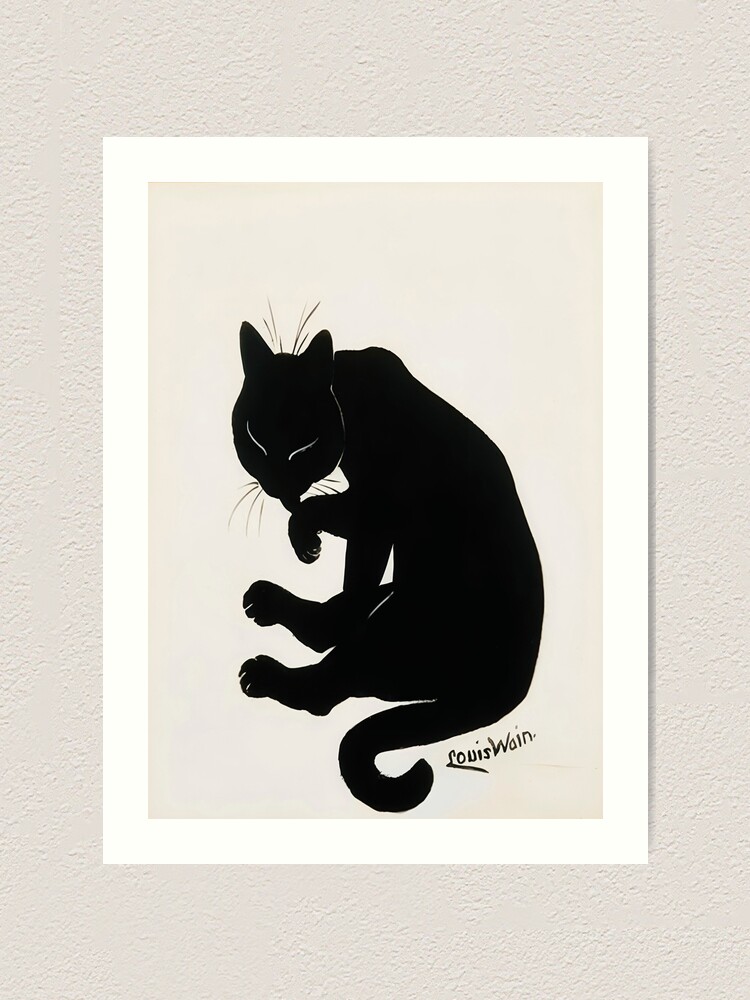 Louis Wain print HIGH SOCIETY CATS funny cat illustration art