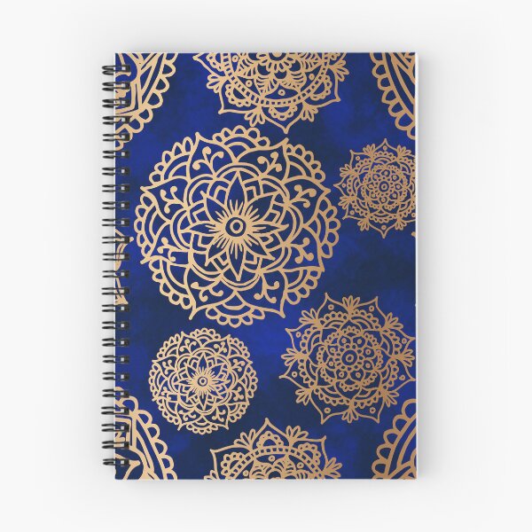 Item preview, Blue and Gold Mandala Pattern designed and sold by Julie Erin Designs.