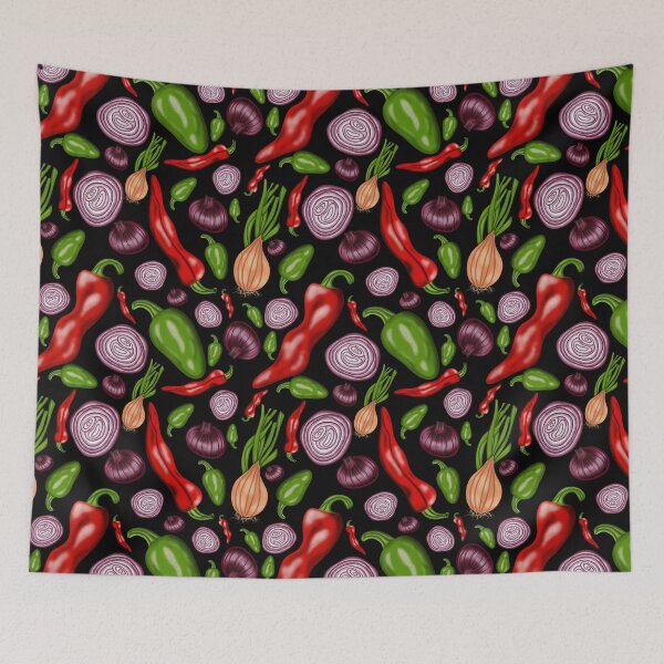 Item preview, Peppers and Onions Black designed and sold by LadyTaneli.