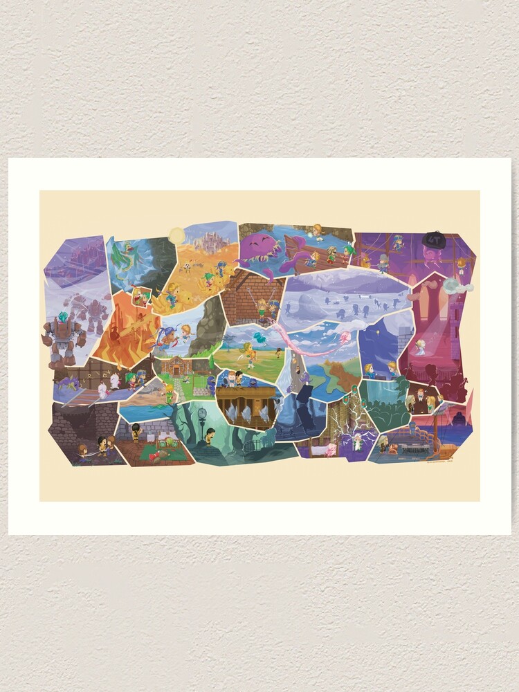 Alternate view of FFVI Fresco Part1 Art Print