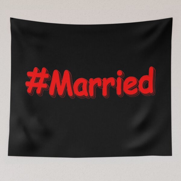 Item preview, "#Married" Cute Design. Buy Now designed and sold by Health And Fitness Posts e-Store.