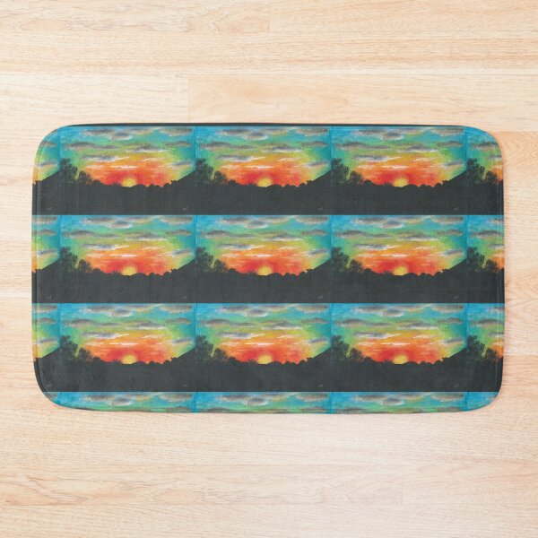 Item preview, Cloudy Rainbow Sunset/Sunrise Acrylic Painting designed and sold by ArtAFT.
