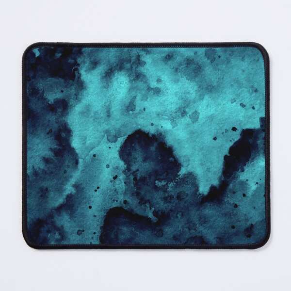 Item preview, Turquoise blue abstract watercolor designed and sold by LaPetiteBelette.