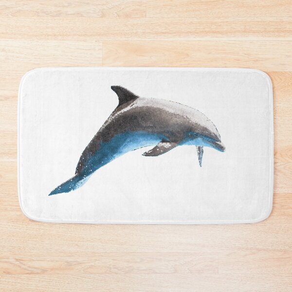 Item preview, Dolphin Leaping Natural Mosaic designed and sold by CreaVisArt.