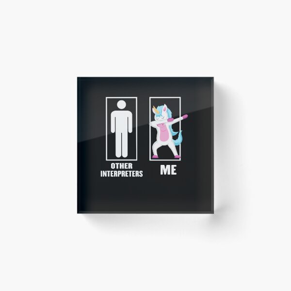 Item preview, Funny Unicorn Dabbing Other interpreter Me,Other interpreter Me Funny Unicorn Dabbing, interpreter Unicorn, interpreter Dad Husband Birthday Christmas Gift designed and sold by xlnv.