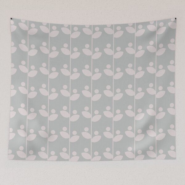 Item preview, Cute Minimalist Retro Leaves Pattern, Mid Century Modern Leaves Muted Teal designed and sold by scorpiolane.