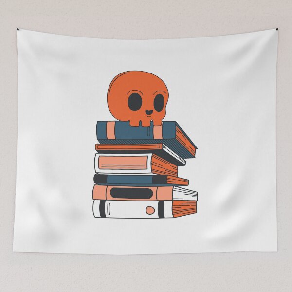 Item preview, Pile of Books and skull - TBR designed and sold by shmodev.