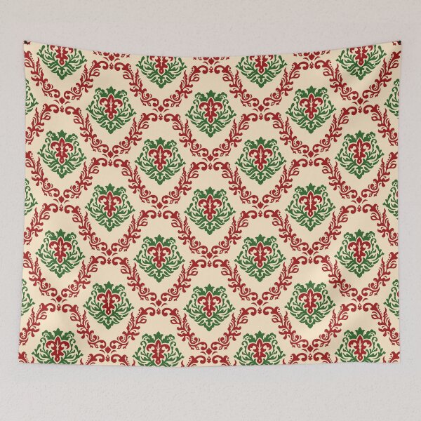 Item preview, Christmas themed Damask Pattern designed and sold by mrhighsky.