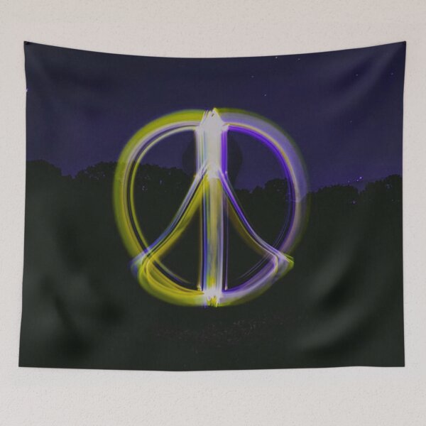 Item preview, Peace Sign Glowing in Night Sky  designed and sold by mwagie.