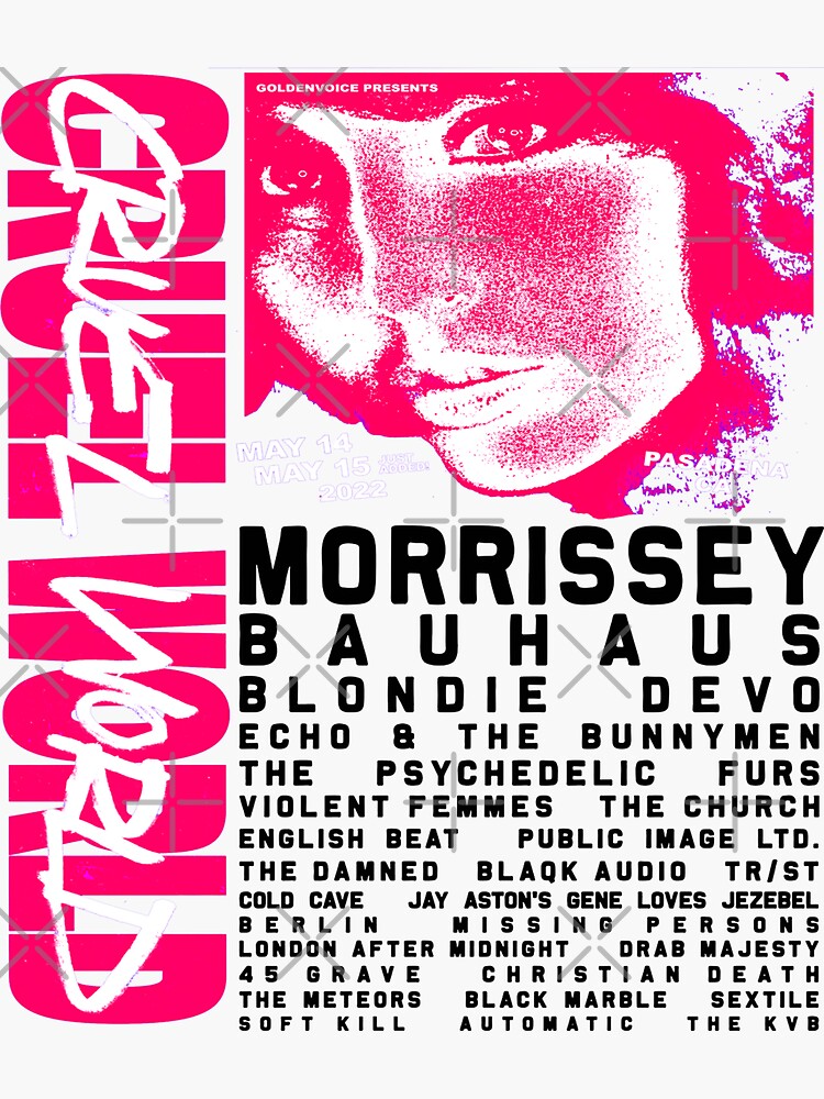 "Cruel World Festival 2022 LineUp" Sticker by bonds69 Redbubble