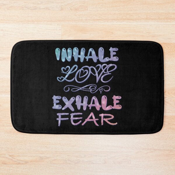 Item preview, Inhale Love Exhale Fear spread positivity quote designed and sold by MunsyArt.