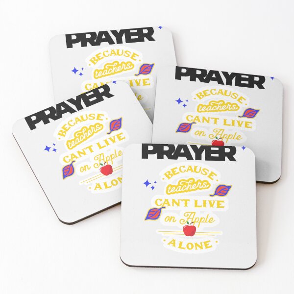 Item preview, Prayer, Because Teachers Can't Live on Apple Alone - Off-White, Black, Yellow,  designed and sold by TheReporter1.