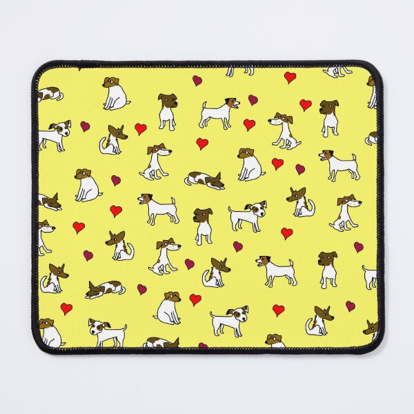 Item preview, Dogs And Hearts Yellow Pattern designed and sold by jaggerstudios.