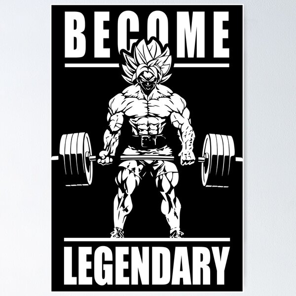 Item preview, Become Legendary - Anime Workout designed and sold by veggieflex.