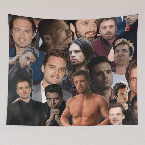 Item preview, Sebastian Stan photo collage Actor Handsome Actor For Fans Womens designed and sold by haxtonilnilesx.