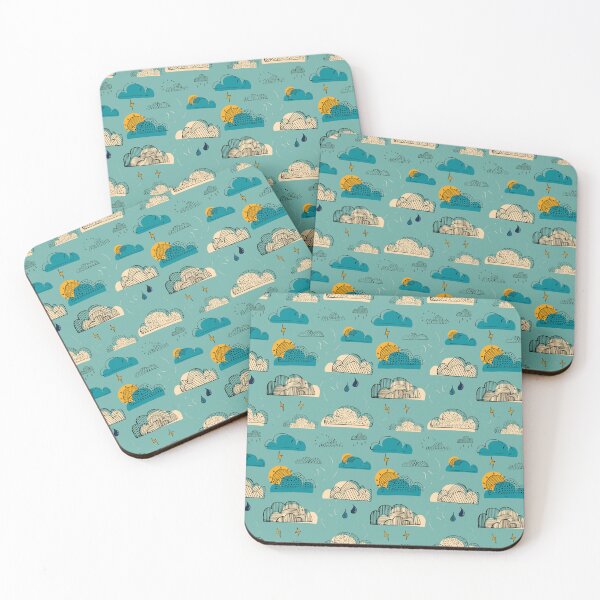Item preview, Weather Patterns Clouds Cadet-Blue designed and sold by susycosta.