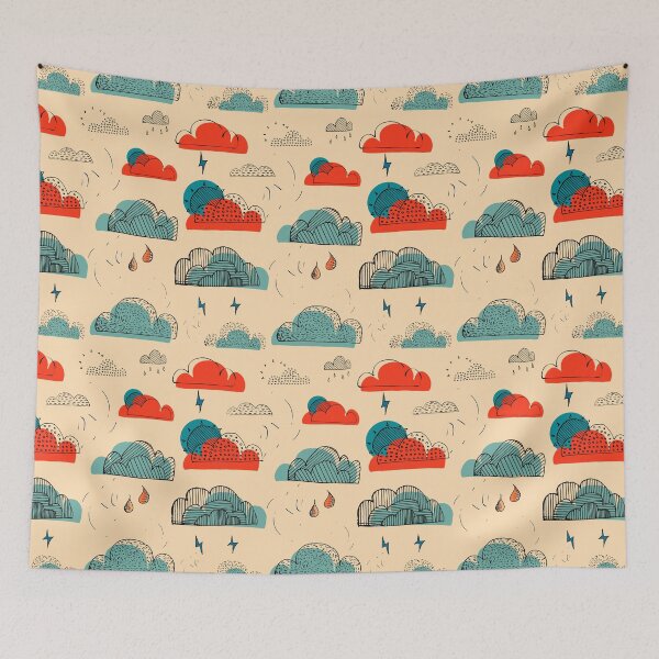 Item preview, Weather Patterns Clouds Navajo-White designed and sold by susycosta.