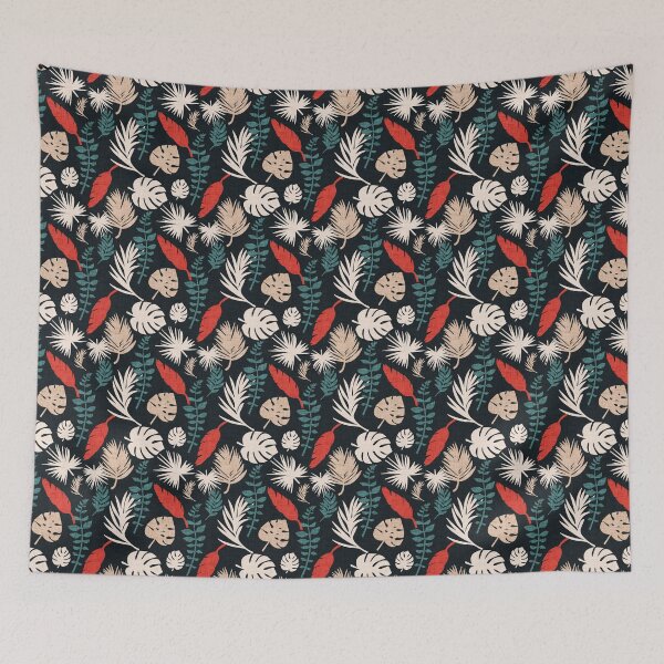Item preview, Moody Tropical Flora Blue Grey designed and sold by susycosta.