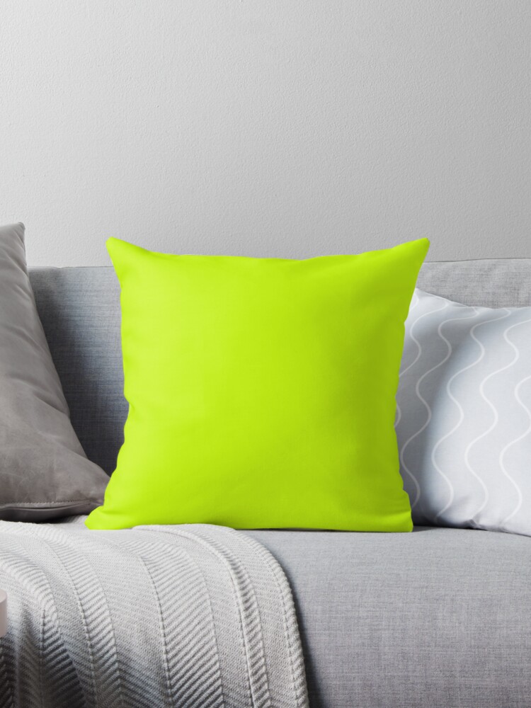 Neon 2025 yellow pillow