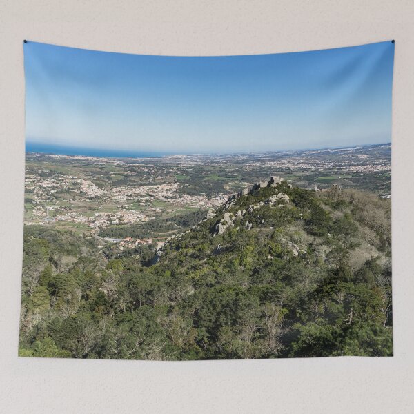 Item preview, Of Castles and Vistas - an Aerial View of Moors Castle at Sintra Portugal designed and sold by Georgia Mizuleva.