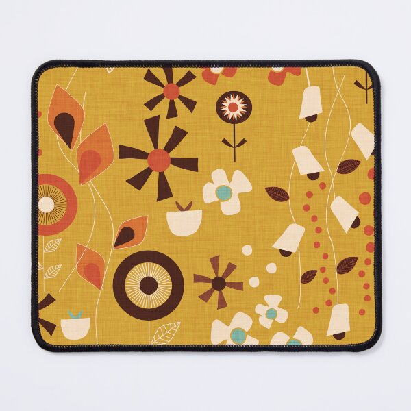 Item preview, 70s Spring Floral Mustard designed and sold by susycosta.