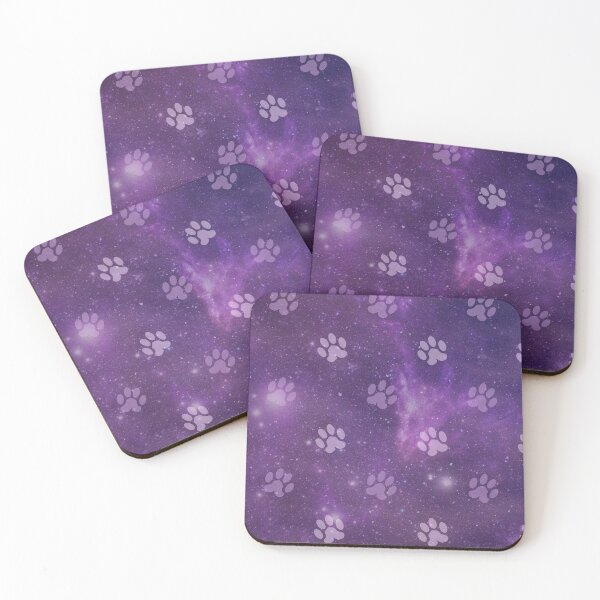 Item preview, purple galaxy pattern with dog and cat paw print designed and sold by Beeroclock.